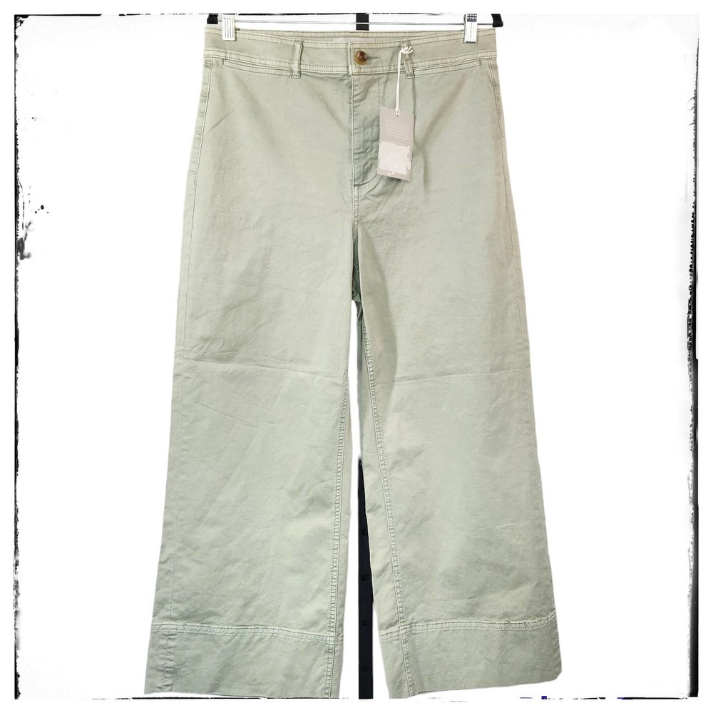 Everlane NWT Sage Green Wide Leg Crop Pant Size 12